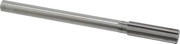 Made in USA - 0.753" High Speed Steel 8 Flute Chucking Reamer - Straight Flute, 5/8" Straight Shank, 2-1/2" Flute Length, 9-1/2" OAL - Exact Tool & Supply