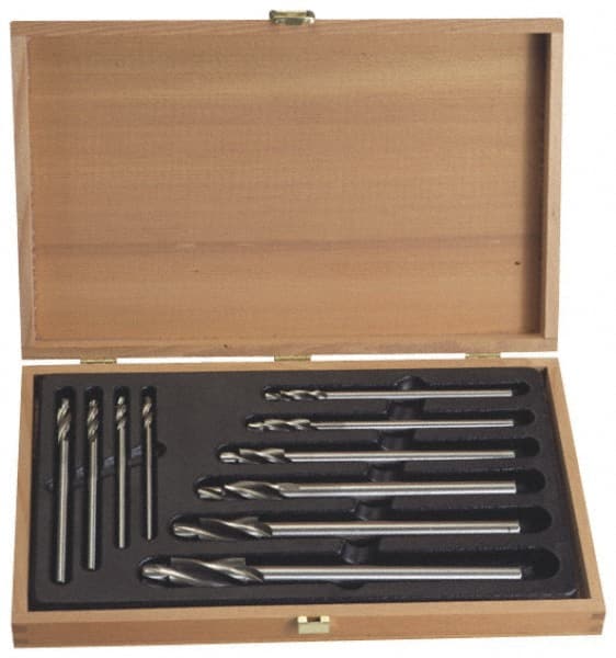 Made in USA - #10 to #4 Wire Socket Head Cap Screw Compatible, High Speed Steel, Solid Pilot Counterbore Set - Exact Tool & Supply