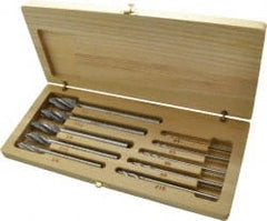 Made in USA - #10 to #4 Wire Socket Head Cap Screw Compatible, High Speed Steel, Solid Pilot Counterbore Set - Exact Tool & Supply