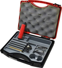 Shaviv - 12 Piece, Carbide Blade, Back Hole Chamfer, Hand Deburring Tool Set - B, E, G3, LP Blade Holder, For Hole Edge, Hole Inner Surface, Corners, Straight Edge - Exact Tool & Supply