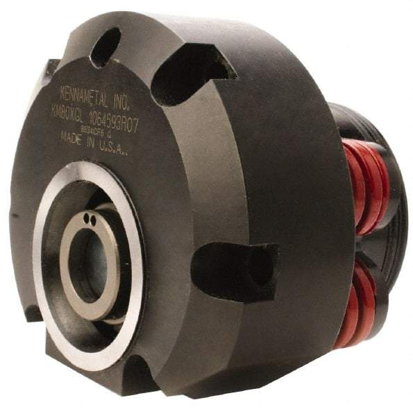 Kennametal - Neutral Cut, KM80 Modular Connection, Adapter/Mount Lathe Modular Clamping Unit - 150.01mm Square Shank Diam, 8" OAL, Through Coolant, Series XGL KM80 Rotating - Exact Tool & Supply