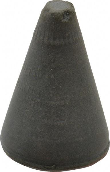 Cratex - 7/8" Max Diam x 1-1/4" Long, Taper, Rubberized Point - Very Fine Grade, Silicon Carbide, 1/4" Arbor Hole, Unmounted - Exact Tool & Supply