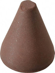 Cratex - 1" Max Diam x 1-1/4" Long, Taper, Rubberized Point - Fine Grade, Silicon Carbide, 1/4" Arbor Hole, Unmounted - Exact Tool & Supply