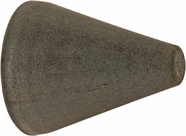 Cratex - 1" Max Diam x 1-1/4" Long, Taper, Rubberized Point - Very Fine Grade, Silicon Carbide, 1/4" Arbor Hole, Unmounted - Exact Tool & Supply