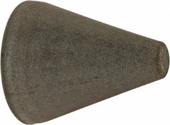 Cratex - 1" Max Diam x 1-1/4" Long, Taper, Rubberized Point - Very Fine Grade, Silicon Carbide, 1/4" Arbor Hole, Unmounted - Exact Tool & Supply