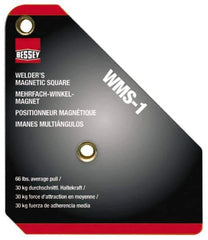 Bessey - 3-3/4" Wide x 3/4" Deep x 4-3/8" High Magnetic Welding & Fabrication Square - 66 Lb Average Pull Force - Exact Tool & Supply