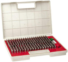 Starrett - 250 Piece, 0.251-0.5 Inch Diameter, Steel, Plug and Pin Gage Set - Plus 0.0002 Inch Tolerance, Class ZZ - Exact Tool & Supply