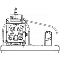 Welch - Rotary Vane-Type Vacuum Pumps; Horsepower: N/A ; Voltage: N/A ; Cubic Feet per Minute: 0.90 ; Length (Decimal Inch): 17.8000 ; Width (Decimal Inch): 9.0000 ; Height (Inch): 12.56 - Exact Tool & Supply