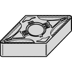Kennametal - DNMG442 MN Grade KCP10 Carbide Turning Insert - TiCN/Al2O3 Finish, 55° Diamond, 1/2" Inscr Circle, 1/4" Thick, 1/32" Corner Radius - Exact Tool & Supply