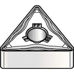 Kennametal - TNMG331 FF Grade KCU10 Carbide Turning Insert - TiAlN Finish, 60° Triangle, 3/8" Inscr Circle, 3/16" Thick, 1/64" Corner Radius - Exact Tool & Supply