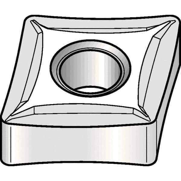 Kennametal - CNMP432 K Grade KCP25B Carbide Turning Insert - TiOCN Finish, 80° Diamond, 1/2" Inscr Circle, 3/16" Thick, 1/32" Corner Radius - Exact Tool & Supply