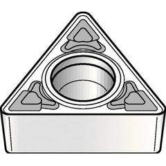 Kennametal - TPMT32.52 MF Grade KCM25B Carbide Turning Insert - TiOCN Finish, 60° Triangle, 3/8" Inscr Circle, 5/32" Thick, 1/32" Corner Radius - Exact Tool & Supply
