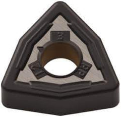 Kennametal - WNMG433 RP Grade KCP30 Carbide Turning Insert - TiCN/Al2O3 Finish, 80° Trigon, 1/2" Inscr Circle, 3/16" Thick, 3/64" Corner Radius - Exact Tool & Supply