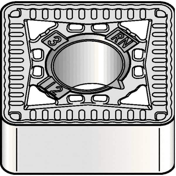 Kennametal - SNMG543 RN Grade KCP25B Carbide Turning Insert - TiCN/Al2O3/TiOCN Finish, 90° Square, 5/8" Inscr Circle, 1/4" Thick, 3/64" Corner Radius - Exact Tool & Supply