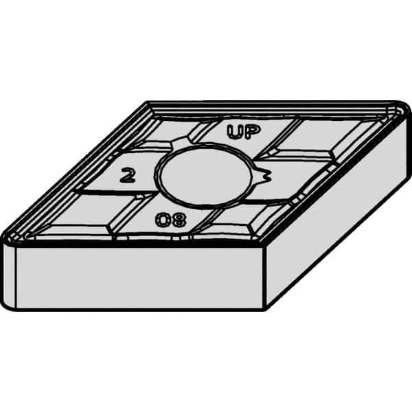Kennametal - DNMG432 UP Grade KCM25B Carbide Turning Insert - TiOCN Finish, 55° Diamond, 1/2" Inscr Circle, 3/16" Thick, 1/32" Corner Radius - Exact Tool & Supply