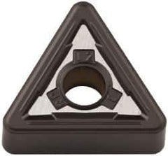 Kennametal - TNMG333 RP Grade KCM25 Carbide Turning Insert - TiCN/Al2O3 Finish, 60° Triangle, 3/8" Inscr Circle, 3/16" Thick, 3/64" Corner Radius - Exact Tool & Supply