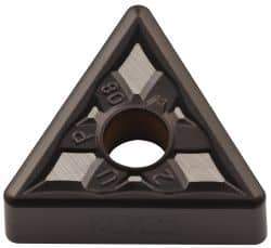 Kennametal - TNMG332 UP Grade KCM25 Carbide Turning Insert - TiCN/Al2O3 Finish, 60° Triangle, 3/8" Inscr Circle, 3/16" Thick, 1/32" Corner Radius - Exact Tool & Supply