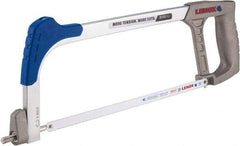 Lenox - 12" Hacksaw Frame - 4-3/8" Throat Depth, Rubber Grip Handle, Rubber Cast D-Style Handle with Knuckle Guard - Exact Tool & Supply