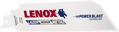 Lenox - 6" Long x 1" Thick, Bi-Metal Reciprocating Saw Blade - Straight Profile, 18 TPI, Toothed Edge - Exact Tool & Supply