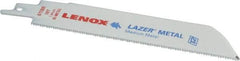 Lenox - 6" Long x 1" Thick, Bi-Metal Reciprocating Saw Blade - Straight Profile, 18 TPI, Toothed Edge - Exact Tool & Supply