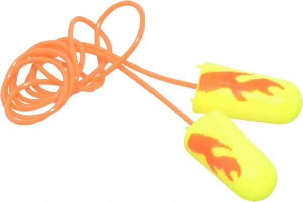 3M - Disposable, Corded, 33 dB Earplugs - Yellow, 200 Pairs - Exact Tool & Supply