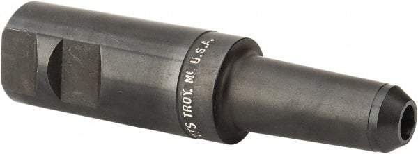 Made in USA - 1-1/4" Shank Diam Straight Shank with Weldon Flat 3/8" Hole End Mill Holder/Adapter - 3" Projection - Exact Tool & Supply