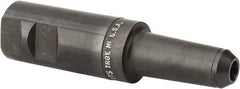 Made in USA - 1-1/4" Shank Diam Straight Shank with Weldon Flat 3/8" Hole End Mill Holder/Adapter - 3" Projection - Exact Tool & Supply