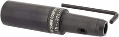 Made in USA - 1" Shank Diam Straight Shank with Weldon Flat 3/8" Hole End Mill Holder/Adapter - 2" Projection - Exact Tool & Supply