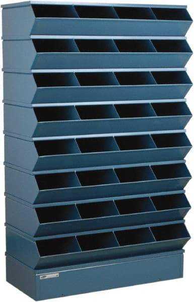 Stackbin - 8 Bin, Shelving Unit with Openings & Base - 37" Wide x 65-1/2" High - Exact Tool & Supply
