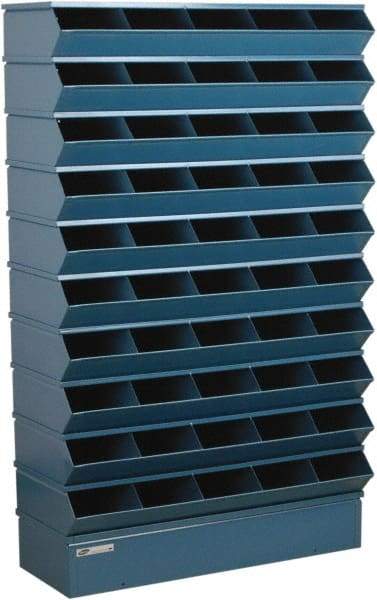 Stackbin - 10 Bin, Shelving Unit with Openings & Base - 37" Wide x 60" High - Exact Tool & Supply