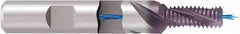 Emuge - #10-32, 0.15" Cutting Diam, 3 Flute, Solid Carbide Helical Flute Thread Mill - Internal Thread, 0.296" LOC, 2.165" OAL, 6mm Shank Diam - Exact Tool & Supply