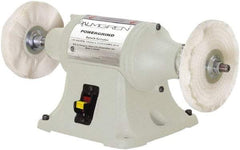 Palmgren - 6" Wheel Diam x 1" Wheel Width, 1/2 hp Buffer - 1/2" Arbor Hole Diam, 1 Phase, 3,450 Max RPM, 120/240 Volts - Exact Tool & Supply