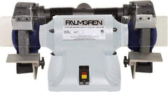 Palmgren - 8" Wheel Diam x 1" Wheel Width, 3/4 hp Grinder - 5/8" Arbor Hole Diam, 1 Phase, 3,450 Max RPM, 120/240 Volts - Exact Tool & Supply