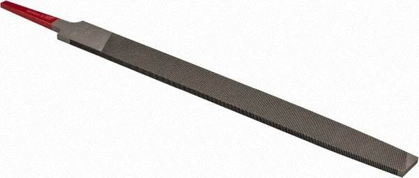 Simonds File - 8" Long, Second Cut, Mill American-Pattern File - Single Cut, Tang - Exact Tool & Supply