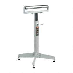 HTC - 16 Inch Long x 45-1/2 Inch High Heavy Duty Roller Support - 500 Lbs. Limit, with 1 and 1-3/8 Inch Wide Roller - Exact Tool & Supply