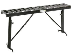 HTC - 66 Inch Long x 43-1/2 Inch High Portable Folding Conveyor - 500 Lbs. Limit, with 17 and 13 Inch Wide Rollers - Exact Tool & Supply