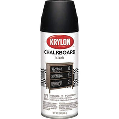 Krylon - Chalkboard Black, Flat, Chalkboard Paint Spray Paint - 12 oz Container - Exact Tool & Supply