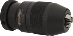 Accupro - JT33, 1/32 to 3/8" Capacity, Tapered Mount Drill Chuck - Keyless, 40mm Sleeve Diam, 79mm Open Length - Exact Tool & Supply