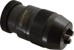 Accupro - JT33, 1/8 to 5/8" Capacity, Tapered Mount Drill Chuck - Keyless, 52mm Sleeve Diam, 95mm Open Length - Exact Tool & Supply