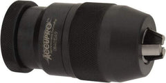 Accupro - JT6, 1/8 to 5/8" Capacity, Tapered Mount Drill Chuck - Keyless, 52mm Sleeve Diam, 95mm Open Length - Exact Tool & Supply