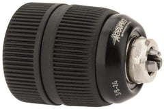 Accupro - 3/8-24, 1/32 to 3/8" Capacity, Threaded Mount Drill Chuck - Keyless, 41mm Sleeve Diam, 57mm Open Length - Exact Tool & Supply