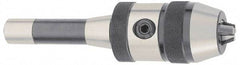 Accupro - R8, 1/32 to 1/2" Capacity, Integral Shank Drill Chuck - Keyed, Taper Shank, 54mm Sleeve Diam, 85mm Open Length - Exact Tool & Supply
