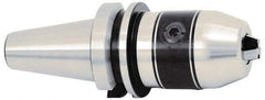 Accupro - BT40, 1/8 to 5/8" Capacity, Integral Shank Drill Chuck - Keyed, Taper Shank, 57mm Sleeve Diam, 99mm Open Length - Exact Tool & Supply