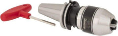 Accupro - CAT40, 1/8 to 5/8" Capacity, Integral Shank Drill Chuck - Keyed, Taper Shank, 57mm Sleeve Diam, 110mm Open Length - Exact Tool & Supply