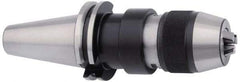 Accupro - CAT45, 1/32 to 1/2" Capacity, Integral Shank Drill Chuck - Keyless, Taper Shank, 48mm Sleeve Diam, 96mm Open Length - Exact Tool & Supply