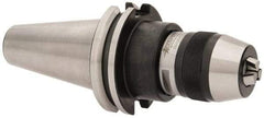 Accupro - CAT40, 1/64 to 5/16" Capacity, Integral Shank Drill Chuck - Keyless, Taper Shank, 38mm Sleeve Diam, 82mm Open Length - Exact Tool & Supply