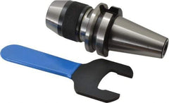 Accupro - BT40, 1/32 to 1/2" Capacity, Integral Shank Drill Chuck - Keyless, Taper Shank, 48mm Sleeve Diam, 86mm Open Length - Exact Tool & Supply