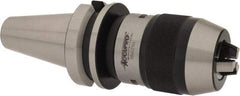 Accupro - BT40, 1/8 to 5/8" Capacity, Integral Shank Drill Chuck - Keyless, Taper Shank, 55mm Sleeve Diam, 105mm Open Length - Exact Tool & Supply