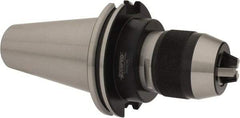 Accupro - CAT50, 1/8 to 5/8" Capacity, Integral Shank Drill Chuck - Keyless, Taper Shank, 55mm Sleeve Diam, 94mm Open Length - Exact Tool & Supply