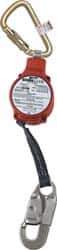 Miller - 11' Long, 310 Lb Capacity, Vectran/Polyester Fall Limiter - Locking Snap Hook Connector, Self-Locking Carabiner Connector - Exact Tool & Supply